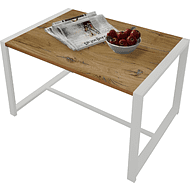 Стол журнальный ALLERD RION, белый муар, Дуб Нокс