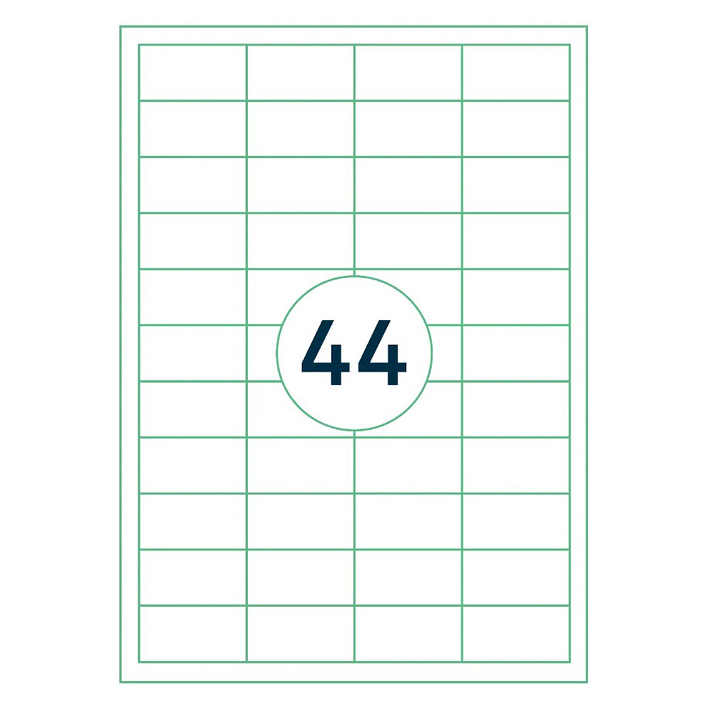 Самоклеящиеся этикетки универсальные "Rillprint", 48.5x25.4 мм, 100 листов, 44 шт, белый - 2