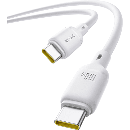 Кабель Baseus P10377704213-00, Silky Series Fast Charging Cable, Type-C to Type-C 100W, 1 м, Moon White - 3