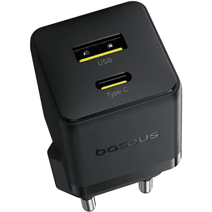 Сетевое зарядное устройство Baseus "Palm", Fast Charger, C+U, 30W, EU, Cluster Black - 4
