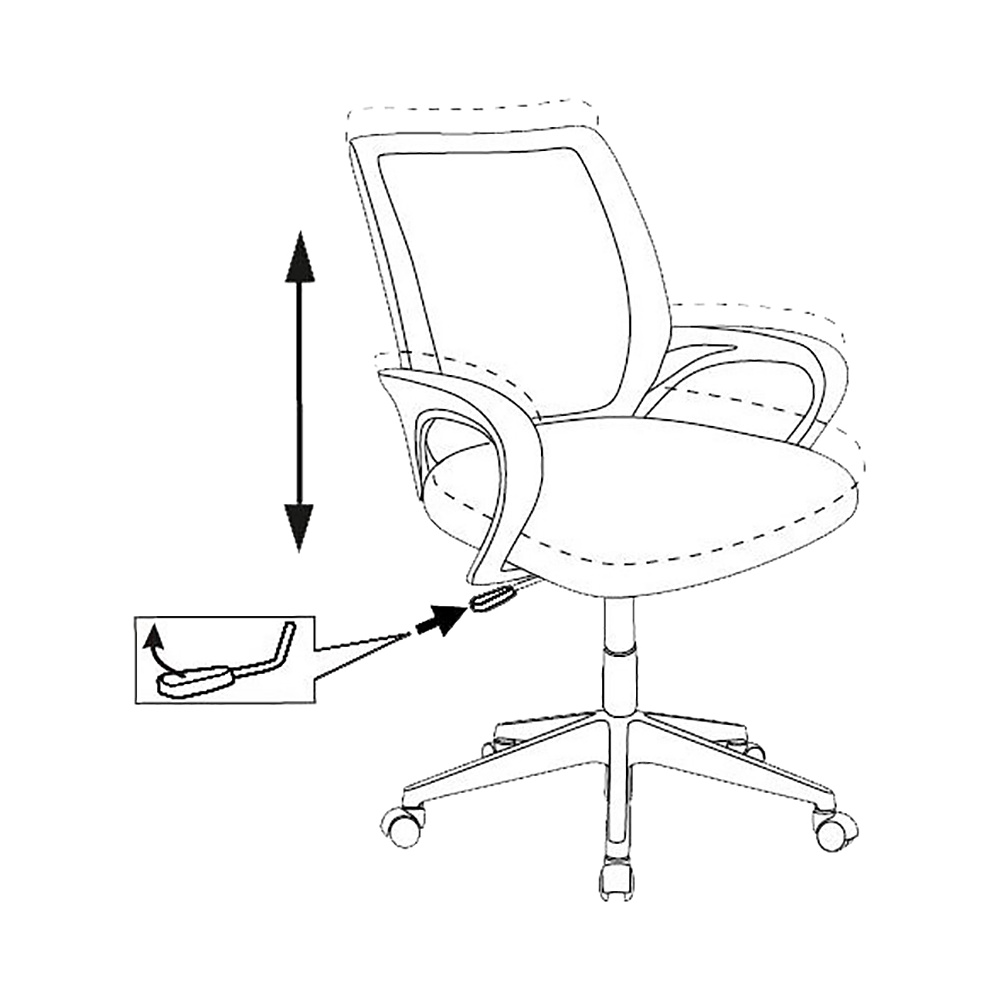 Кресло детское "Бюрократ BUROKIDS 1", пластик, черный космонавт - 6