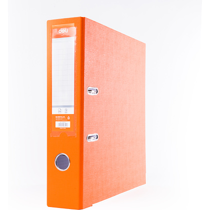 Папка-регистратор "Deli", А4, 75 мм, оранжевый