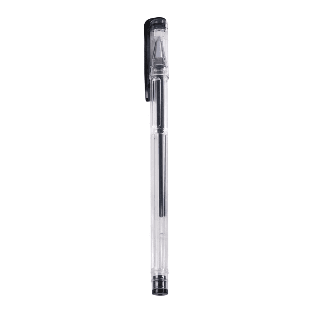 Ручка гелевая "Office Products", 0.5 мм, прозрачный, стерж. черный - 2