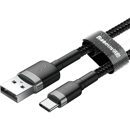Кабель Baseus CATKLF-CG1, USB to Type-C, 2 м, Gray+Black - 2
