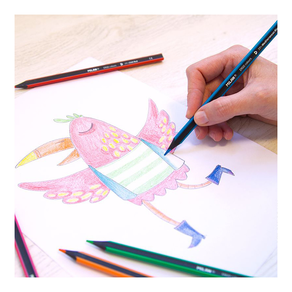 Цветные карандаши "ERGO" + точилка, 10 цветов - 7