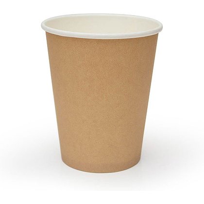 Стакан картонный, 300 мл, 1 слой, 50 шт/упак, крафт