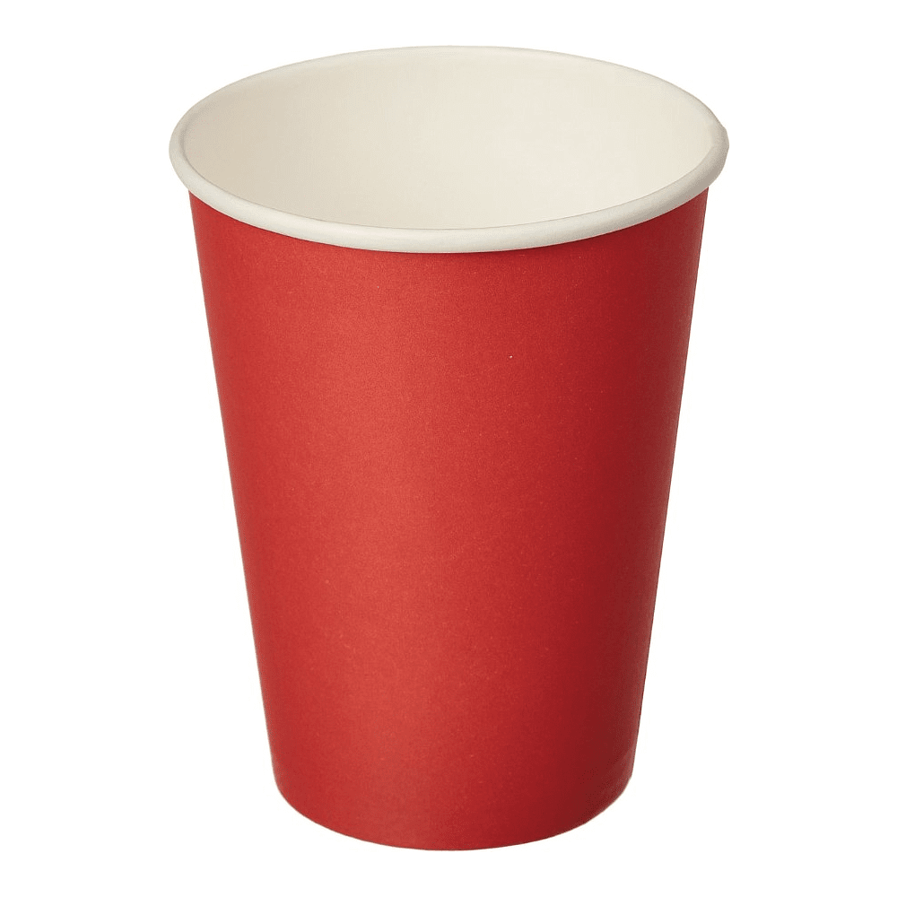 Стакан картонный 300 мл, 50 шт, красный