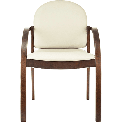 Стул Бюрократ "ДЖУНО", экокожа, светло-бежевый, дерево - 2