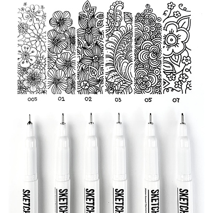 Ручка капиллярная "Sketchmarker", 0.7 мм, черный - 9