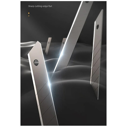 Нож строительный Deli HS EHT4009, 9 мм, Soft Touch, черный - 7