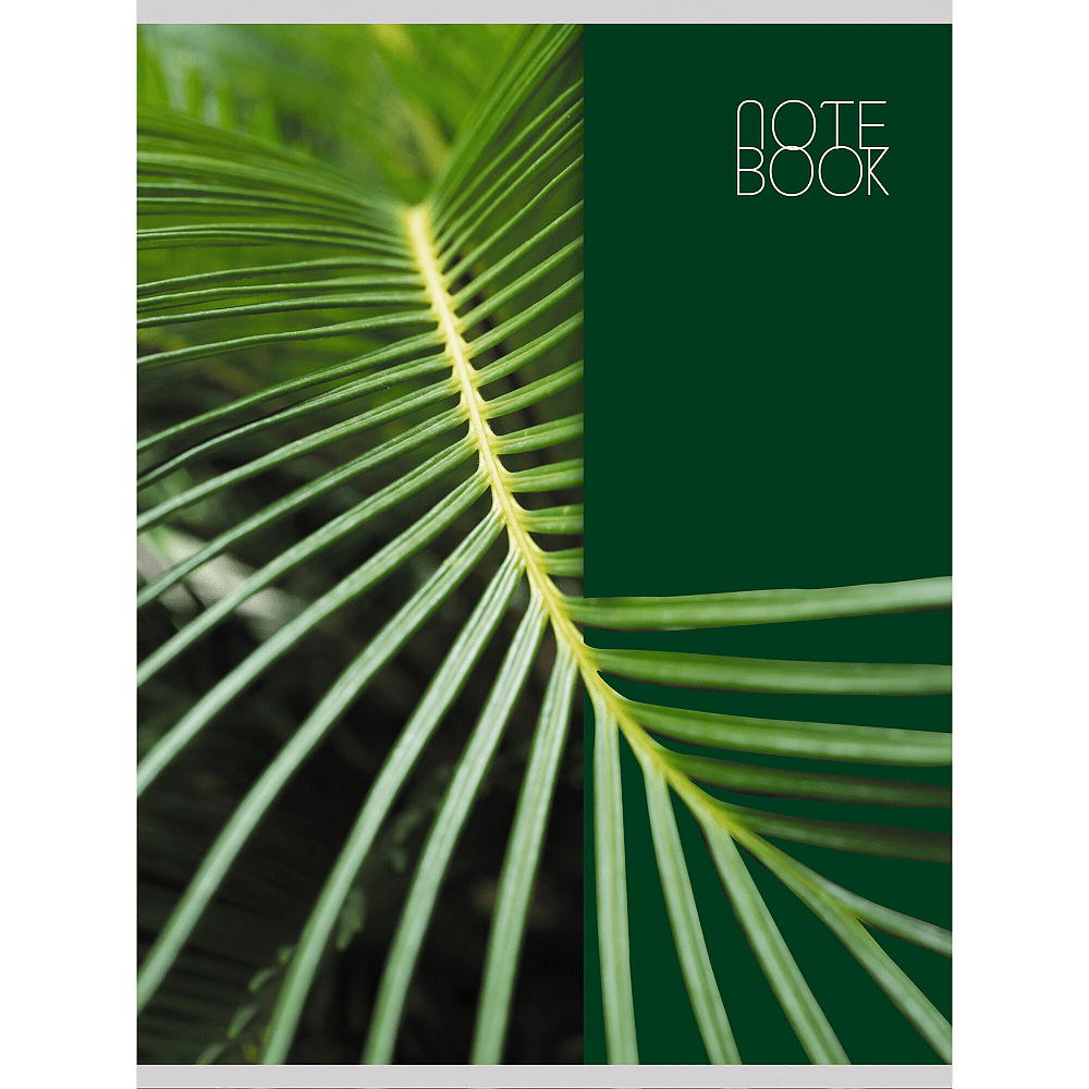 Тетрадь "Сочный лист", А4, 60 листов, клетка, зеленый