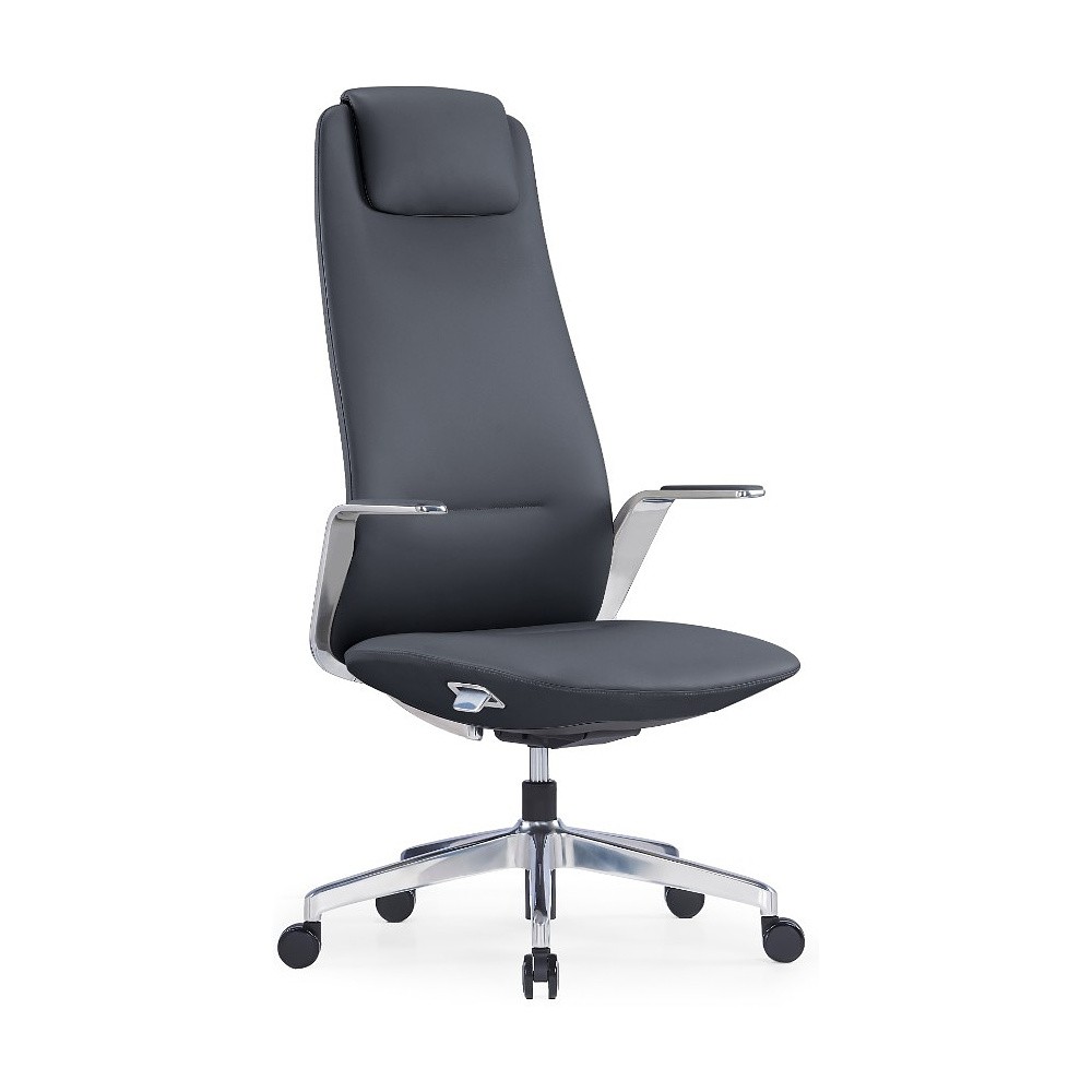 Кресло для руководителя SitZone CH-515A, кожа, алюминий, черный, -30%