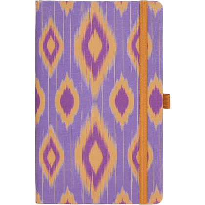Блокнот "Ikat lilac sand", А5, 96 листов, линейка, фиолетовый, оранжевый - 2