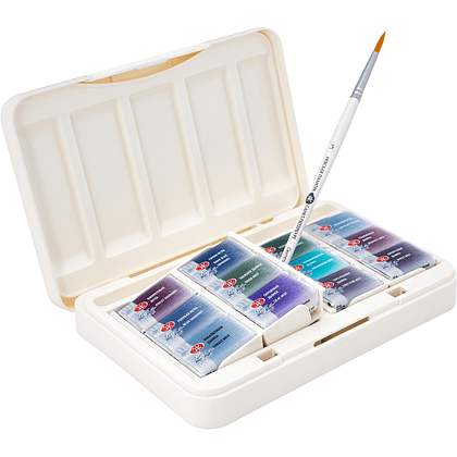 Краски акварельные "Белые ночи грануляция", 12 цветов, кюветы - 3