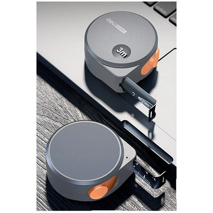 Рулетка Deli HS HT8316C, 3м х 16 мм, Soft Touch, оранжевый - 6