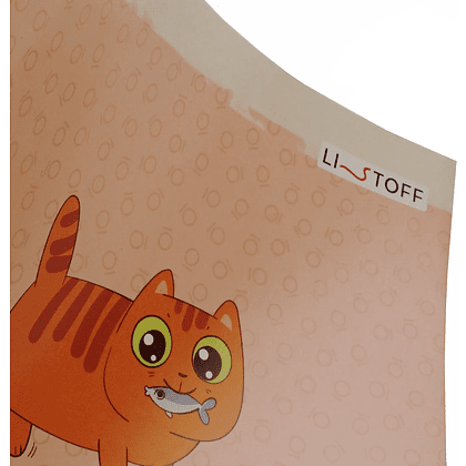 Тетрадь "Котики (Универсальная плашка)", А5, 12 листов, линейка, скоба сбоку, ассорти - 5