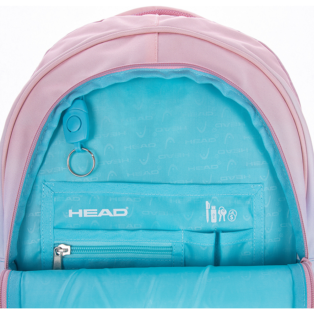Рюкзак молодежный "Head ombre clouds", розовый, голубой - 7