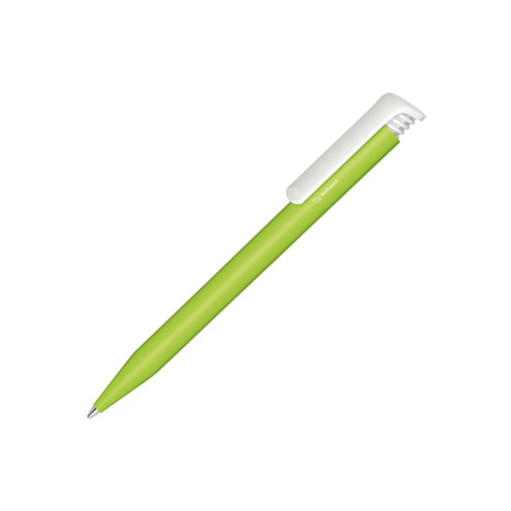 Ручка шариковая автоматическая "Senator Super Hit Bio", 1.0 мм, светло-зеленый, белый, стерж. синий