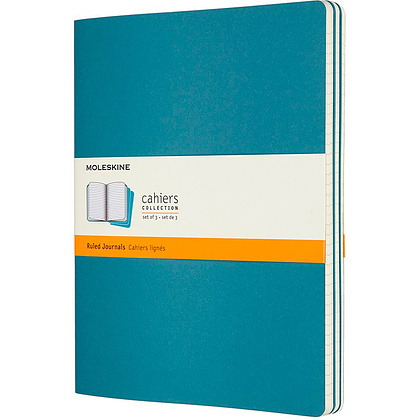Блокнот "Cahier Journal Xlarge", А4, 190x250 мм, 60 л, 3 шт, голубой