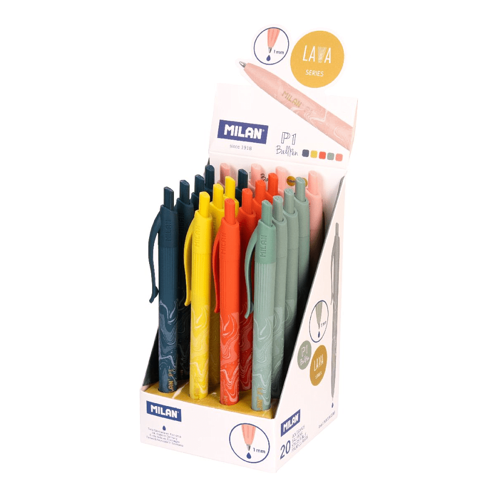 Ручка шариковая автоматическая "P1 Lava", 1 мм, ассорти, стерж. синий - 2