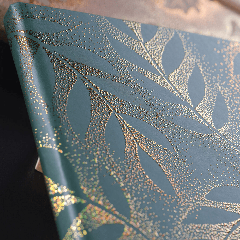 Блокнот "Foliage robinia", А5, 96 листов, линейка, на резинке, зеленый - 5
