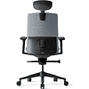 Кресло для руководителя BESTUHL "J2", ткань, пластик, серый  - 3