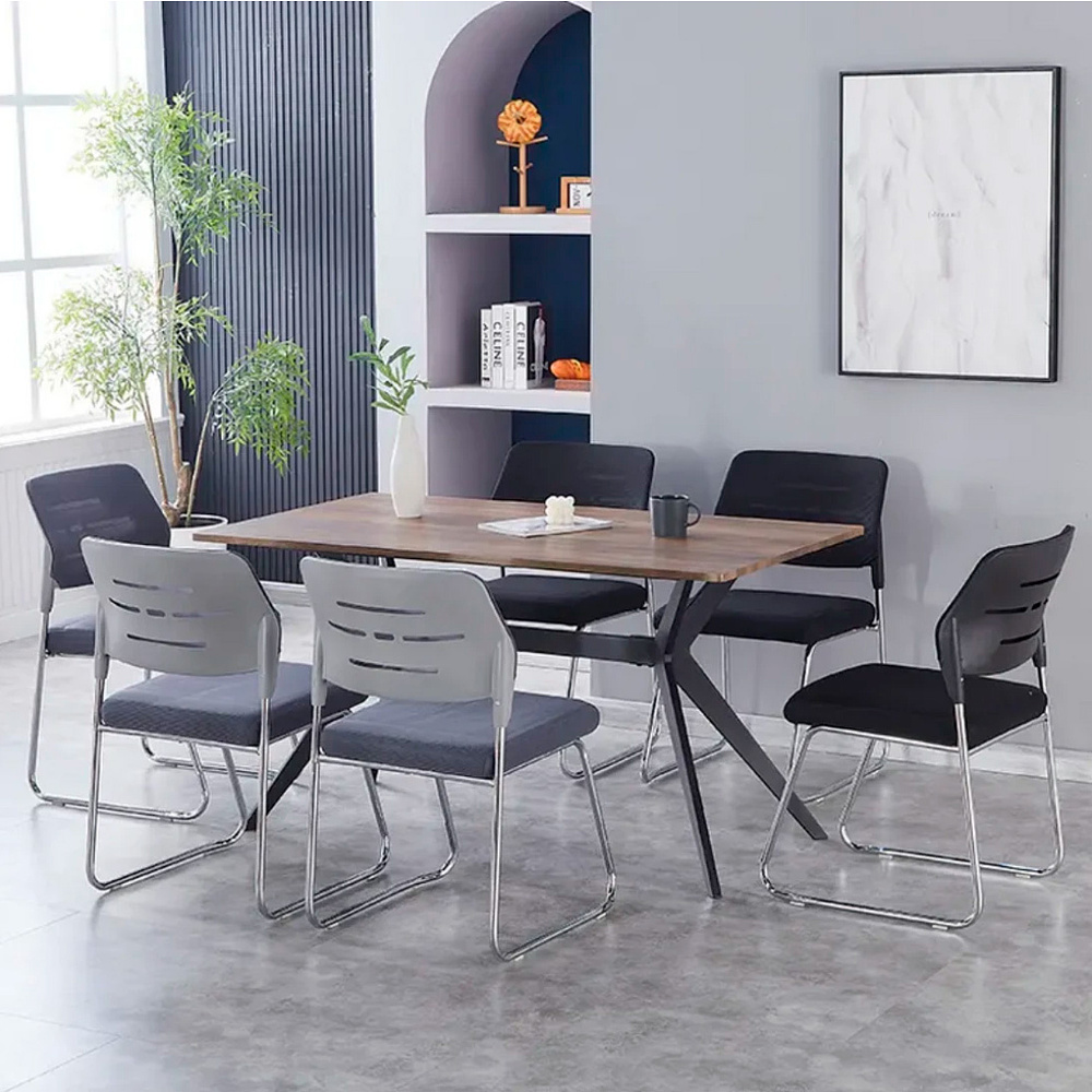 Кресло для посетителей SitUp SKY Chrome сетка, серый - 4