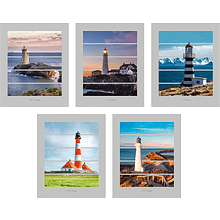 Тетрадь "Маяки", А5, 96 листов, клетка, скоба сбоку, ассорти