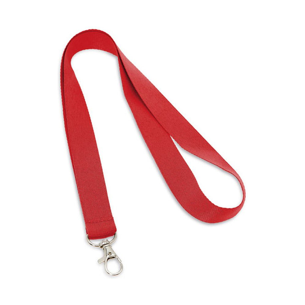Тесьма с клипсой для бейджа "94405", 480x20 мм, красный