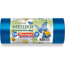 Мешки для мусора Ромашка Премиум, синий