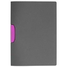Папка с клипом "Duraswing Color", антрацит, розовый клип
