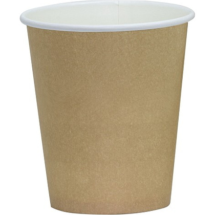 Стакан картонный 250мл, 1сл., 50шт/упак, крафт