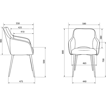 Кресло "Бюрократ CH-380F", ткань, серая жемчужина, каркас металл, корпус черный - 5