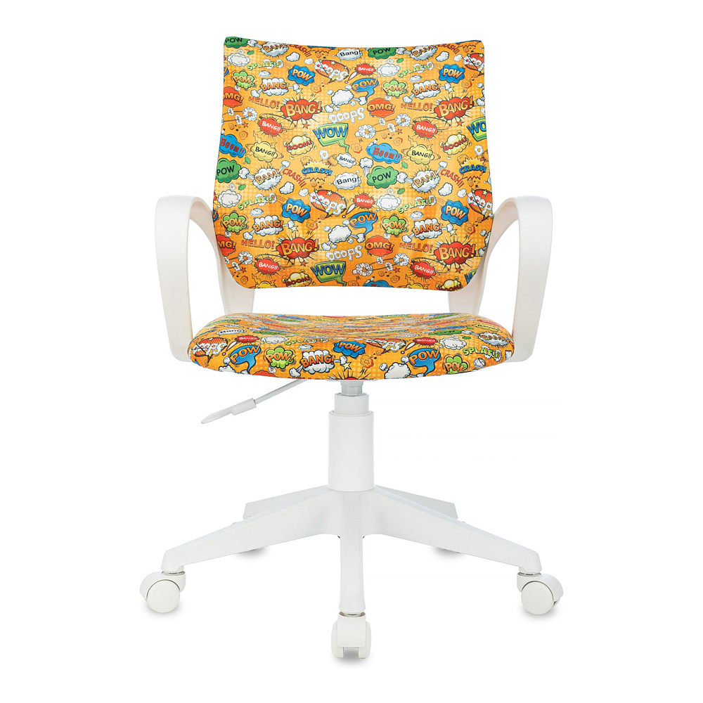 Кресло детское Бюрократ 1W, ткань, пластик, оранжевый бэнг - 2