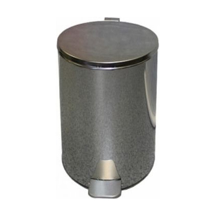 Урна с педалью, 20 л, хром