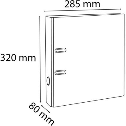 Папка-регистратор "Aquarel", А4, 80 мм, ламинированный картон, розовый - 6