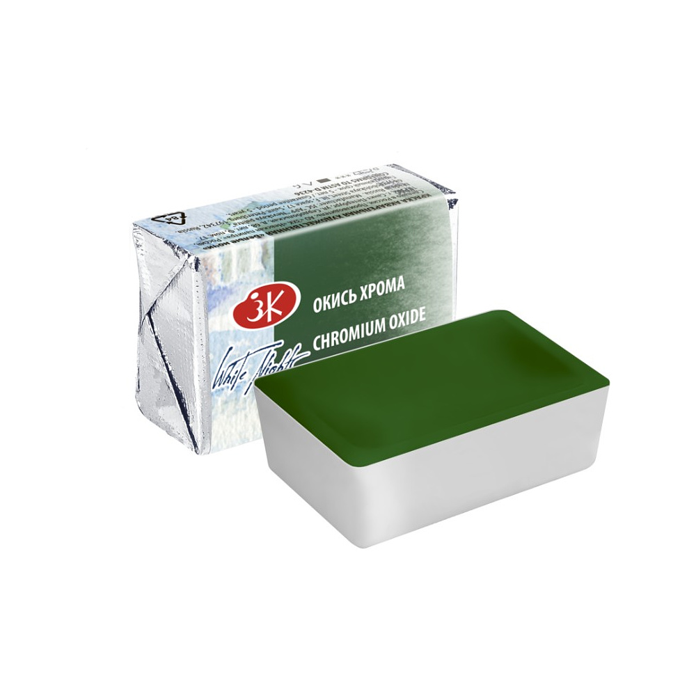 Краски акварельные "Белые ночи", 704 окись хрома, кювета