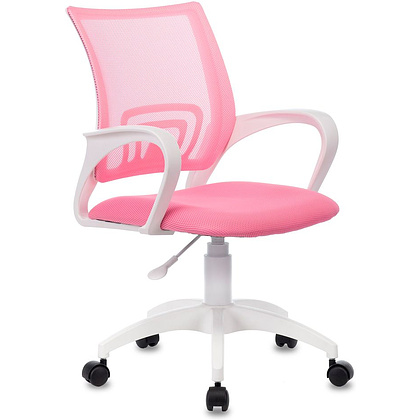 Кресло Бюрократ "CH-W695NLT", пластик, ткань, розовый TW-06A TW-13A