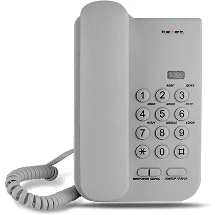 Телефонный аппарат Texet TX-212, светло-серый