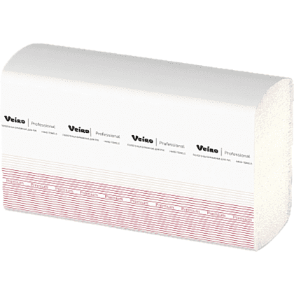 Полотенца бумажные Veiro Professional Premium Z - сложение 200 шт, 2 слоя растворимые в воде (KZ312)