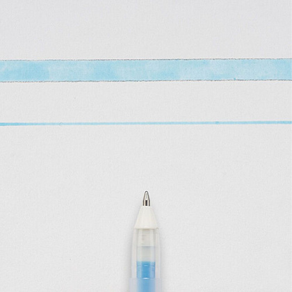 Ручка гелевая "Gelly Roll Glaze", 0.6 мм, прозрачный, стерж. голубой - 2