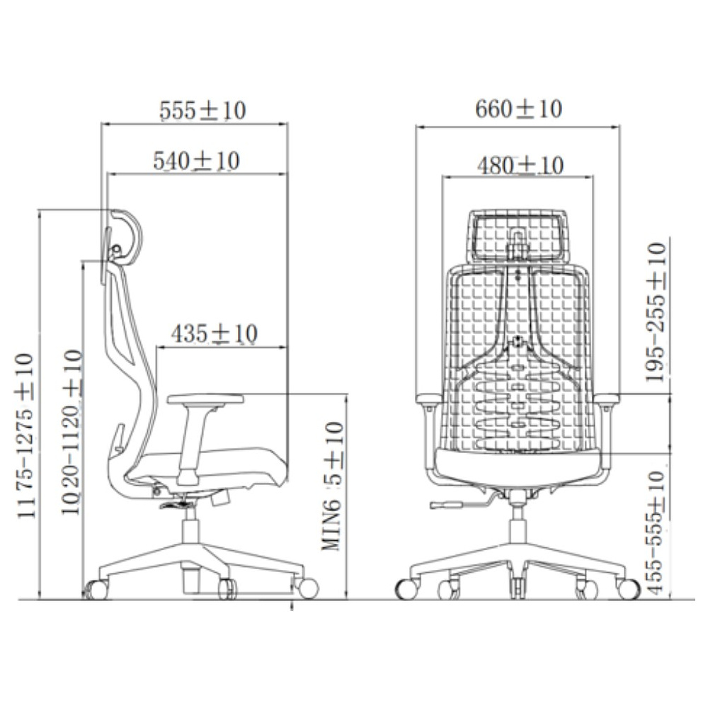Кресло для руководителя SitZone CH-359A сетка/ткань, черный - 6