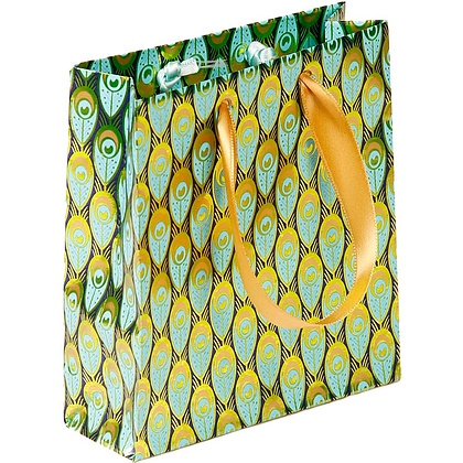 Пакет бумажный подарочный "Travel", 12x4.5x13.5 см, разноцветный