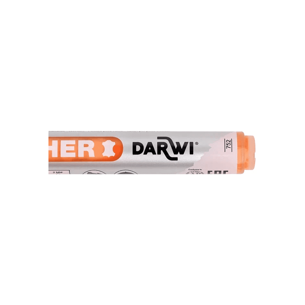 Маркер акриловый для кожи "Darwi", 2 мм, оранжевый - 3