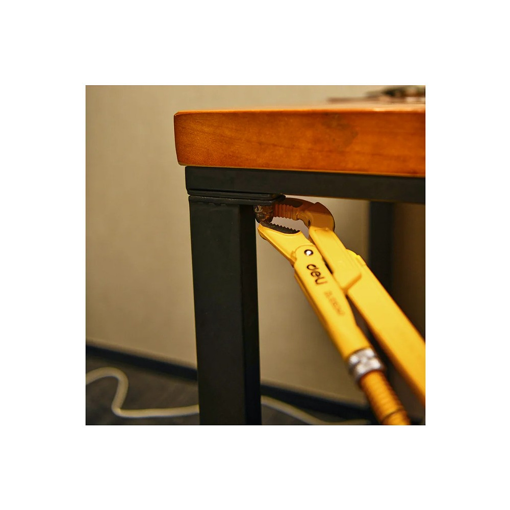 Ключ трубный Deli YS EDL105255 1.5", тип S, расрытие губок 55 мм, желтый - 6