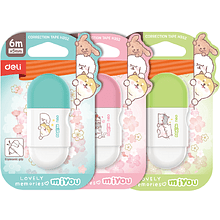 Корректор роллер "Miyou", 6x5 мм/м, ассорти 