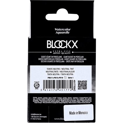 Краски акварельные "Blockx. Giant pan", 177 тинт нейтральный, 18 мл., кювета - 5