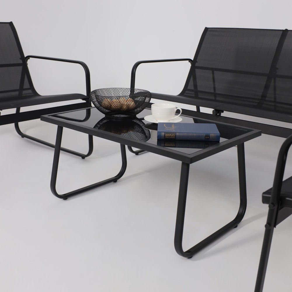 Комплект мебели садовой AksHome VERANDA (кресло 2 шт, диван 1 шт, стол 1 шт), черный - 13