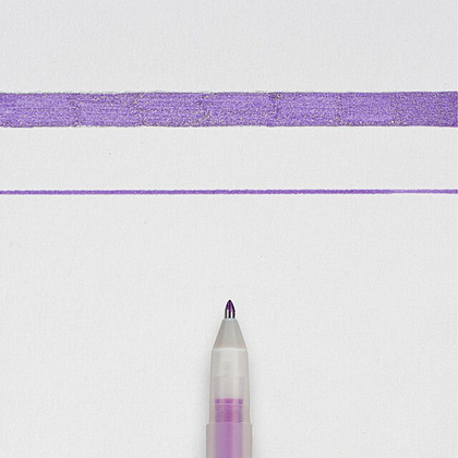 Ручка гелевая "Gelly Roll Stardust", 0.5 мм, прозрачный, стерж. розовый - 2