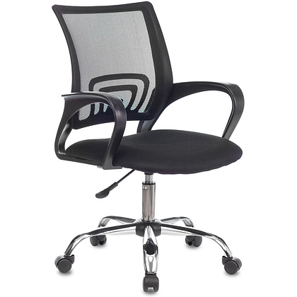 Кресло для персонала Бюрократ "CH-695NLTSL", сетка, ткань, металл, черный